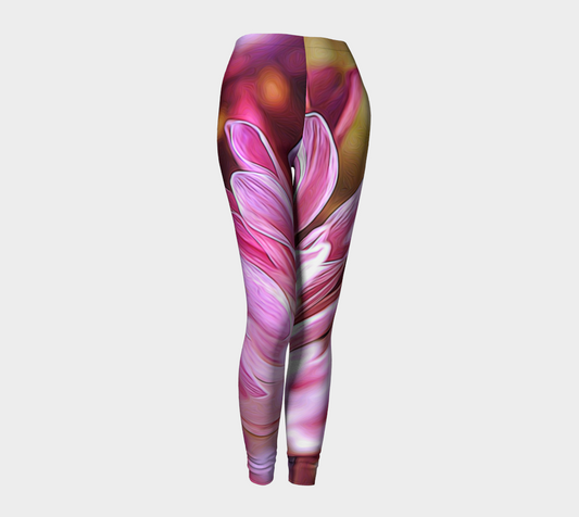 Pink Flower Leggings