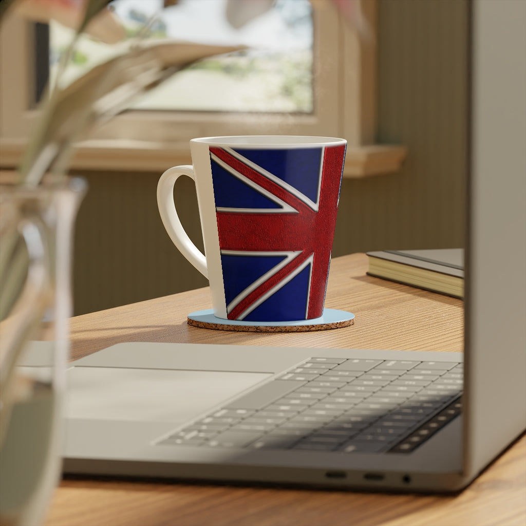 British Flag Latte Mug, 12oz