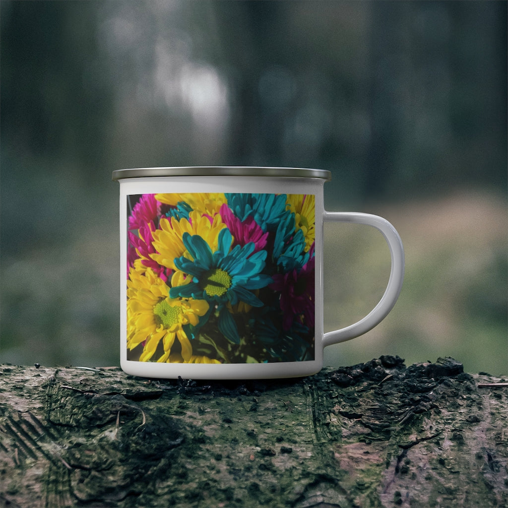 Raw Flowers 4 Enamel Camping Mug