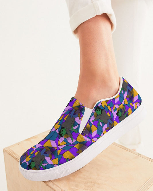 Frankenstein Pattern Women's Slip-On Canvas Shoe