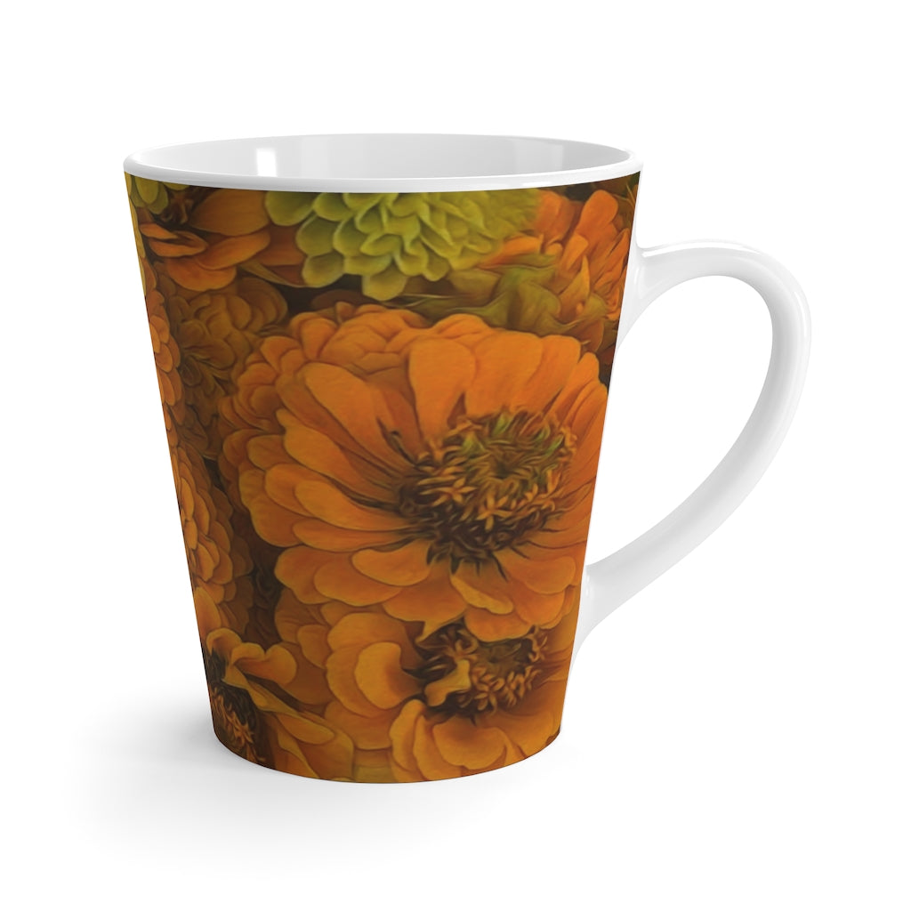 Yellow Zinnias Latte mug