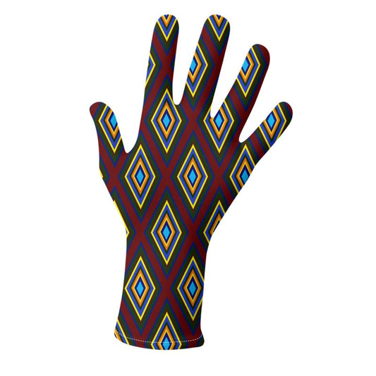 Red Green Diamonds Gloves
