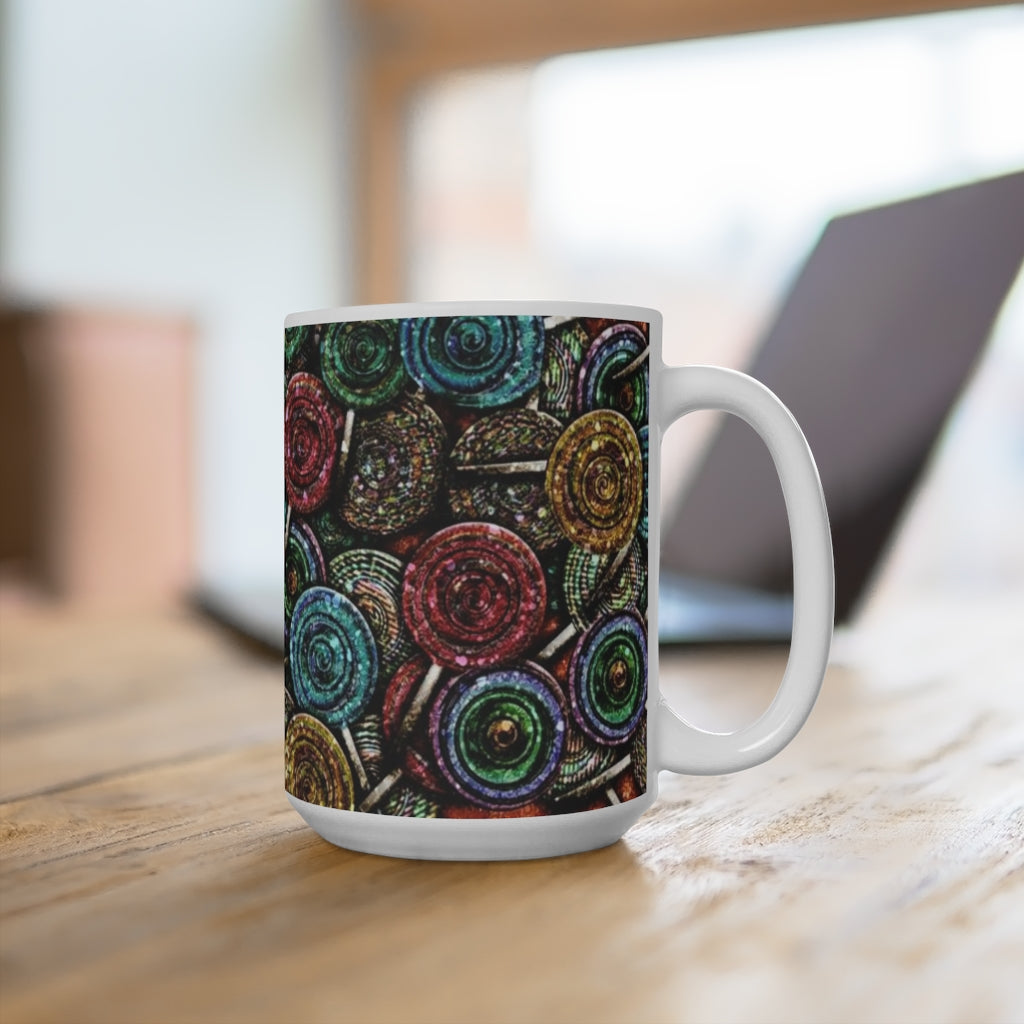 Glitter Lollipop Pattern Ceramic Mugs (11oz\15oz\20oz)