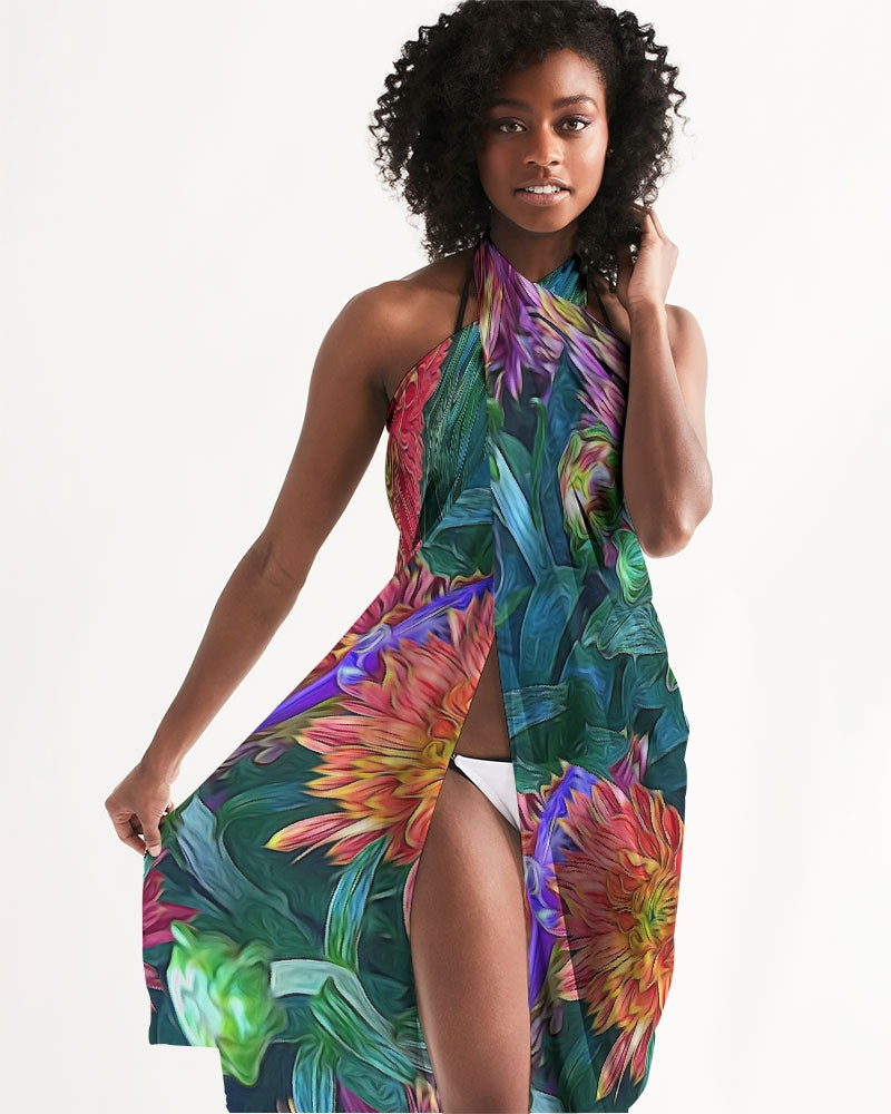 Warm Fall Mums Swim Cover Up