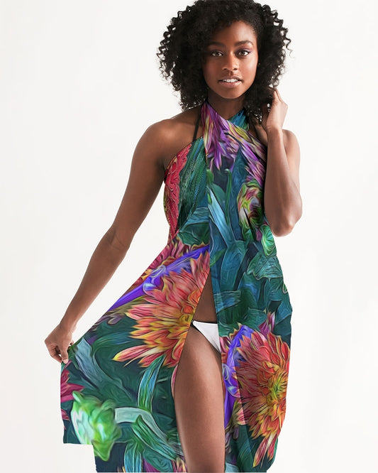 Warm Fall Mums Swim Cover Up