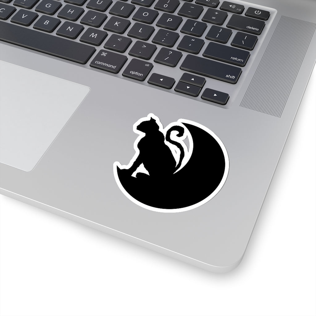 Cat on the Moon Kiss-Cut Stickers