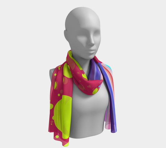 Polkadots and Stripes Long Scarf