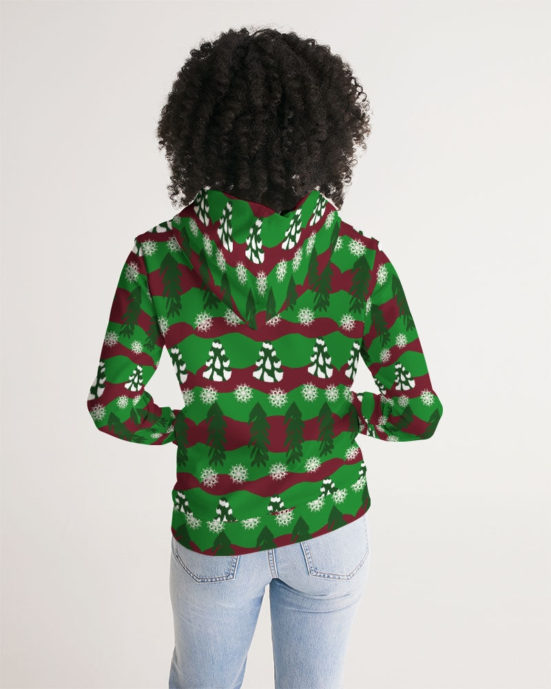 Snowy Evergreen Pattern Women's Hoodie