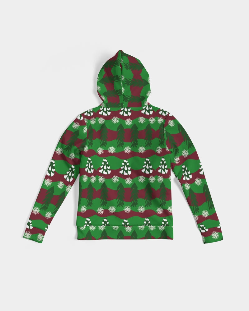 Snowy Evergreen Pattern Women's Hoodie