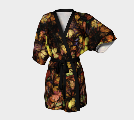 Late October Leaves Kimono Robe