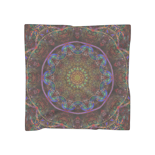 Blue Pink Windy Abstract Poly Scarf