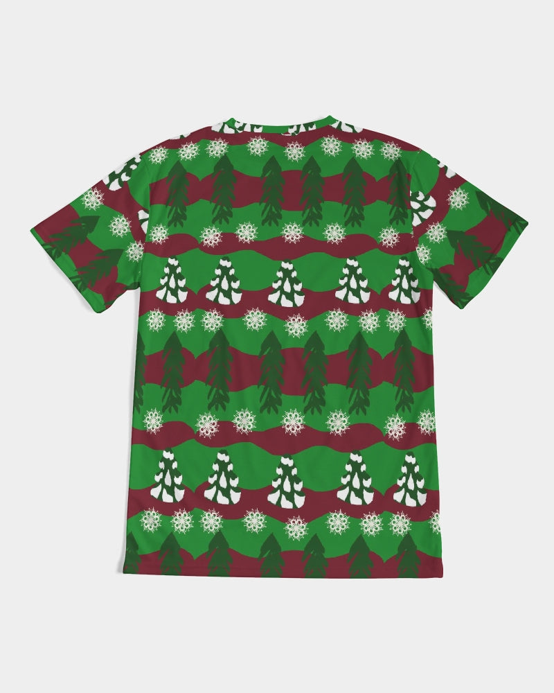 Snowy Evergreen Pattern Men's Tee