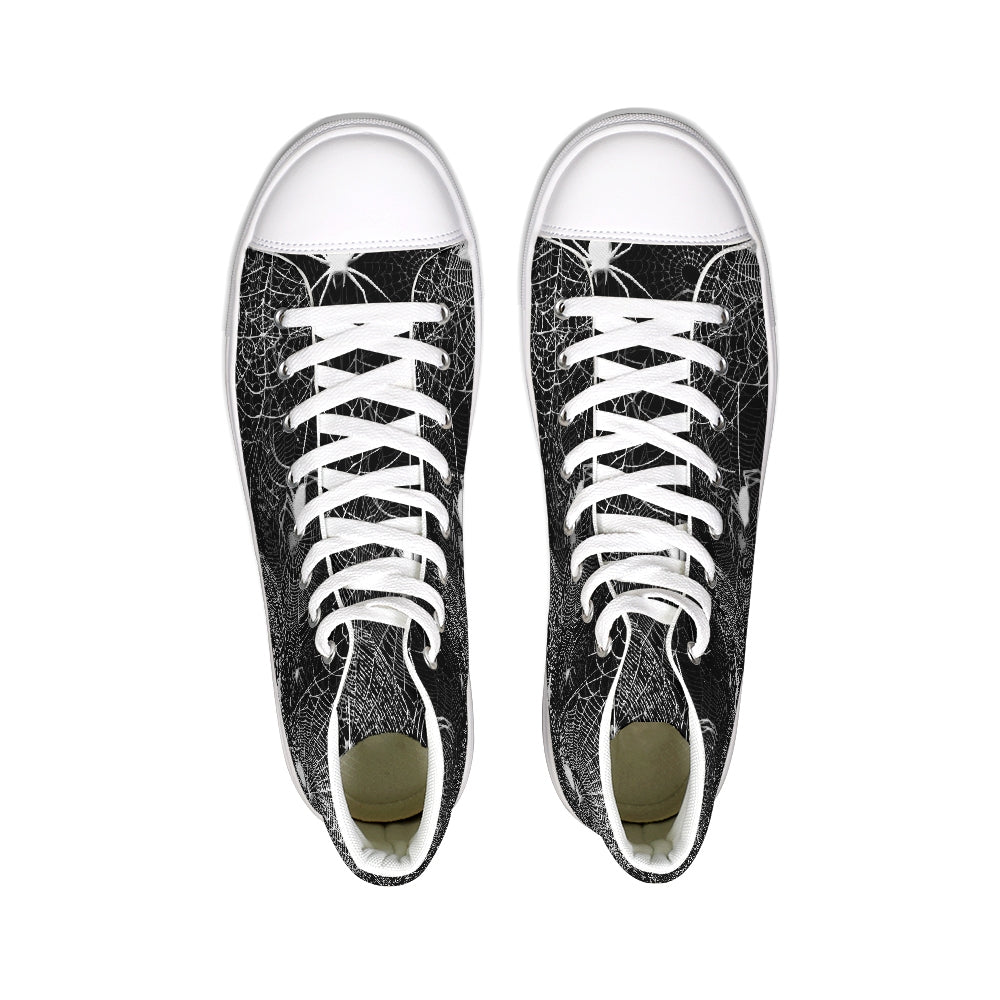 Spider Webs Hightop Canvas Shoe