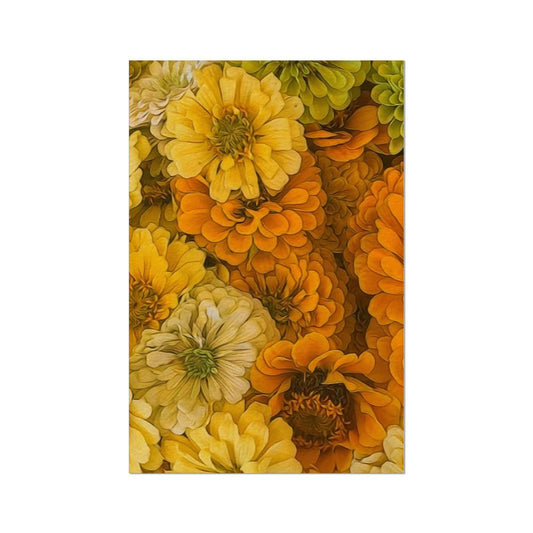 Yellow Zinnias Hahnemühle Photo Rag Print