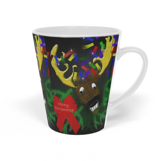 Merry Chrismoose Latte Mug, 12oz