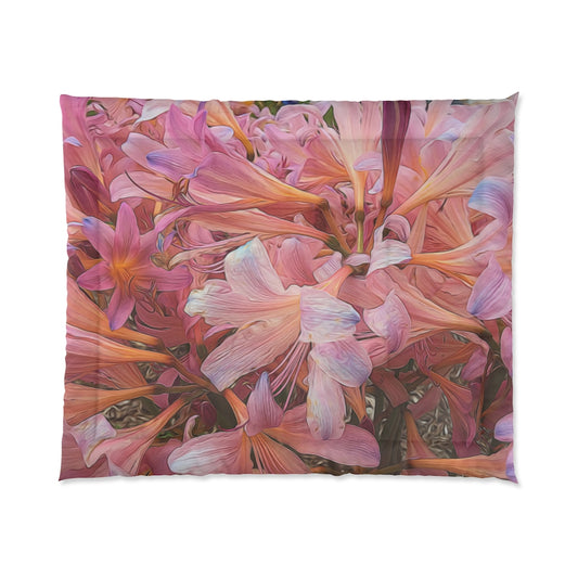 Pink Amaryllis Comforter