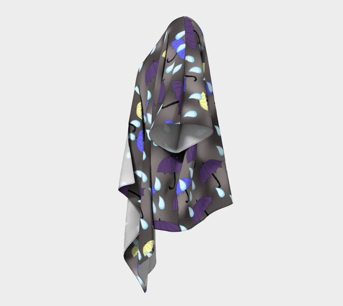 Rain and Umbrellas Drapes Kimono