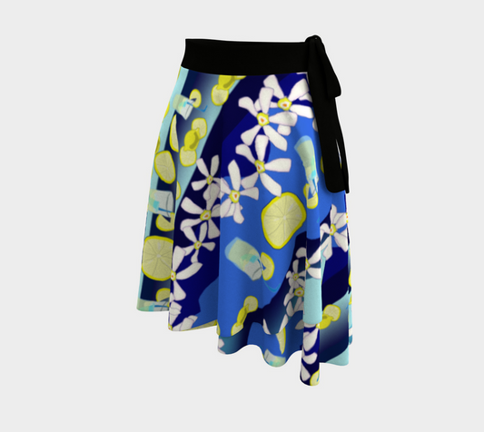 Lemonade Pattern Wrap Skirt