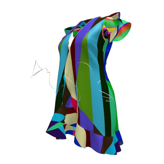 Stripes Interrupted Tea Dress