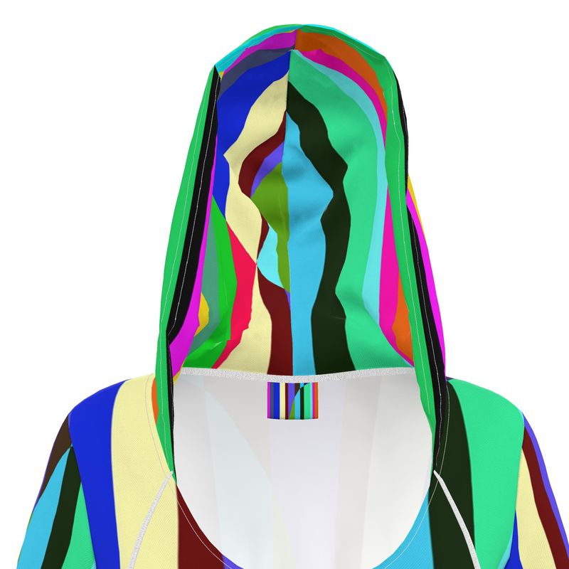 Stripes Interrupted Hoodie Dress