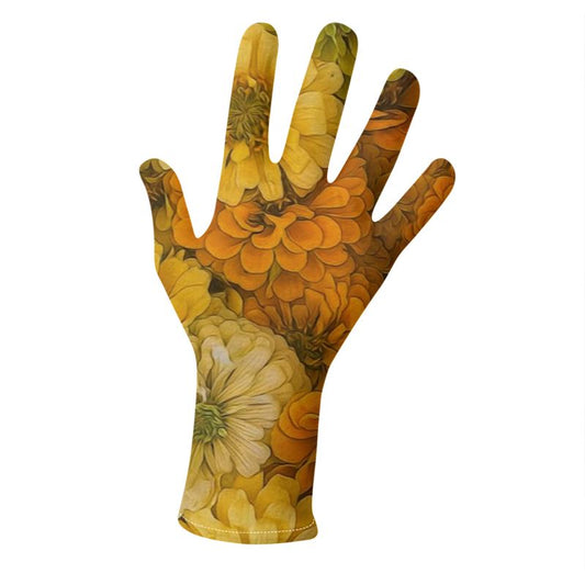 Yellow Zinnias Gloves