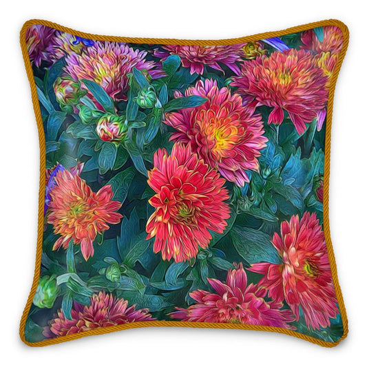 Warm Fall Mums Silk Cushions