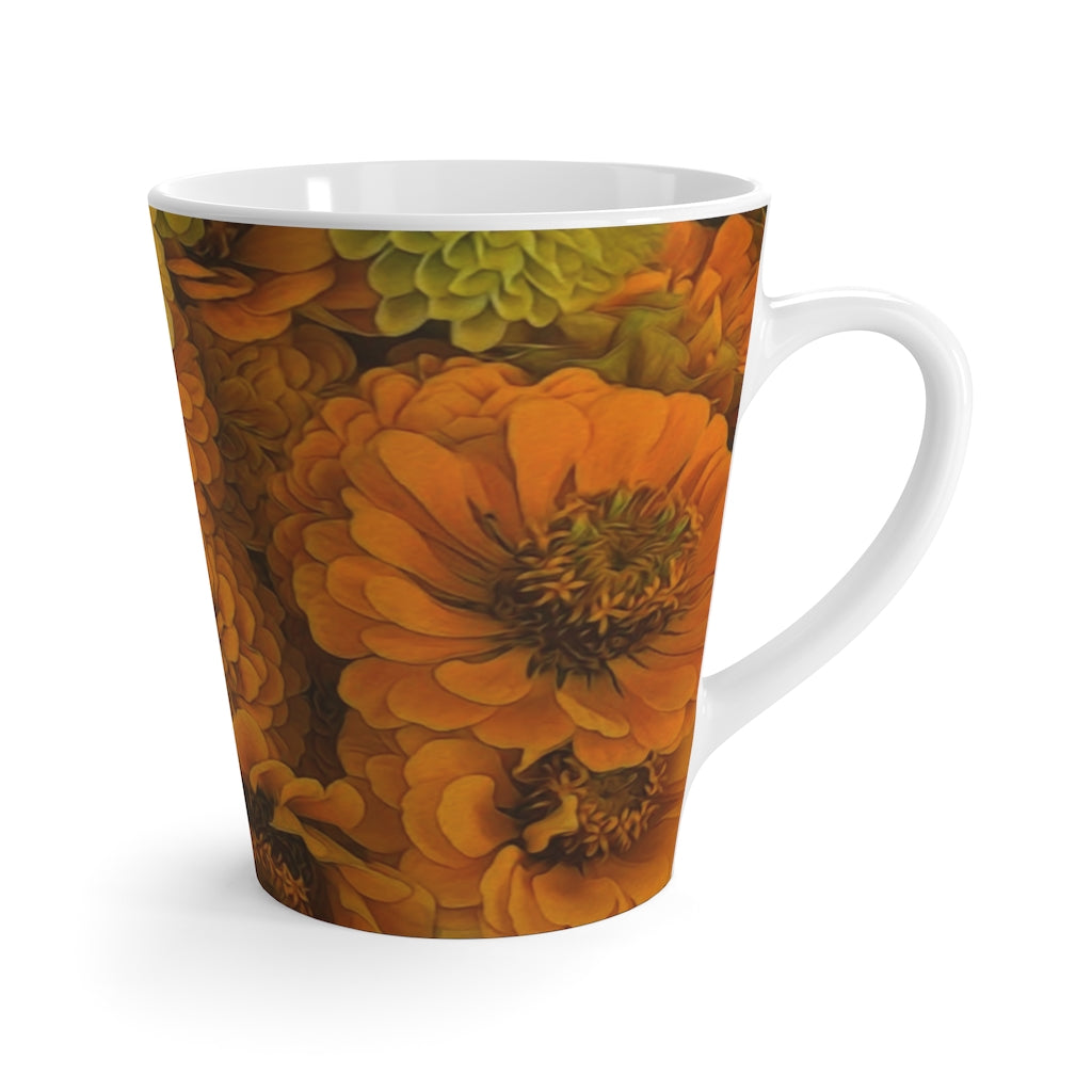 Yellow Zinnias Latte mug
