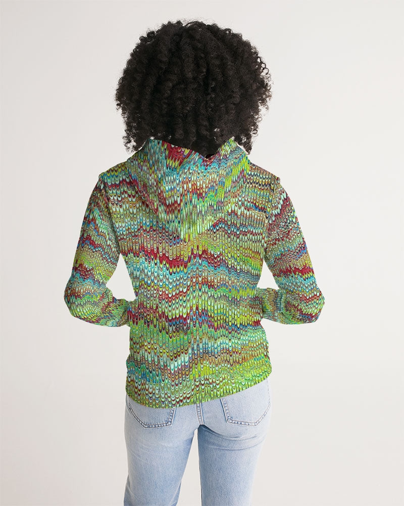 Cool Green Marbled Women's Hoodie
