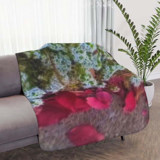 Fall Sidewalk Kenosha Tan Sherpa Blanket