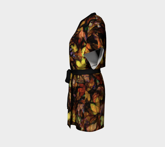 Late October Leaves Kimono Robe