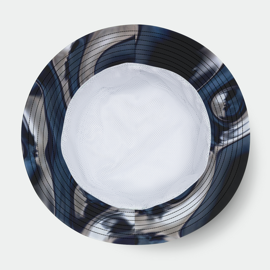Silver Liquid Metal Bucket Hat