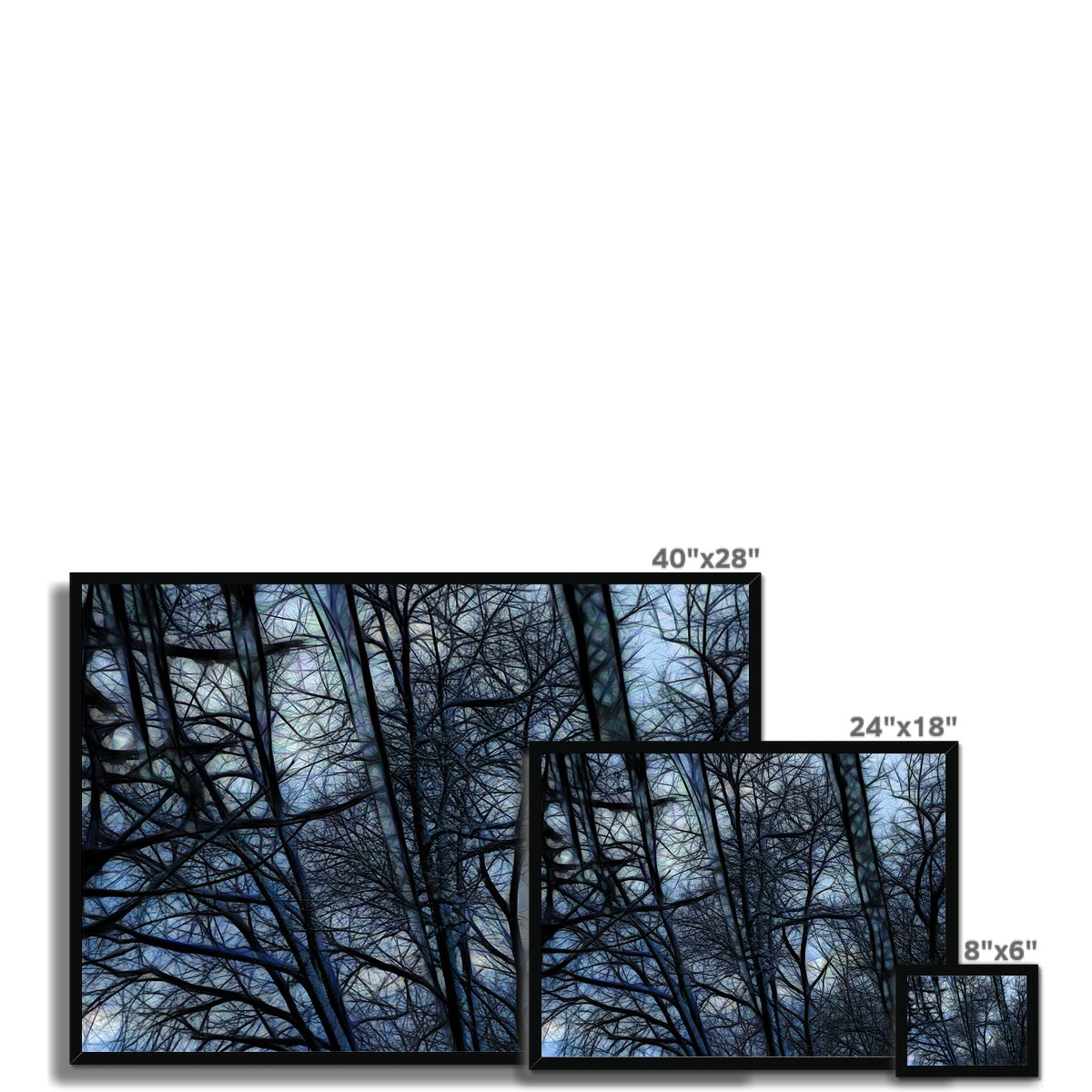 Twilight Icicles Framed Print