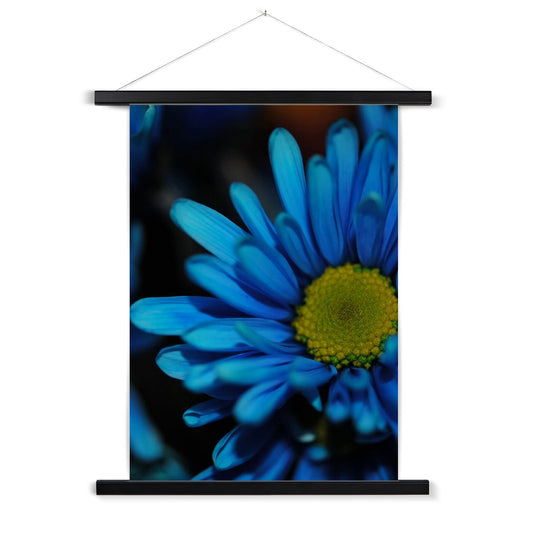 Blue Daisy Fine Art Print with Hanger