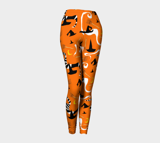 Witches Hats and Brooms Leggings