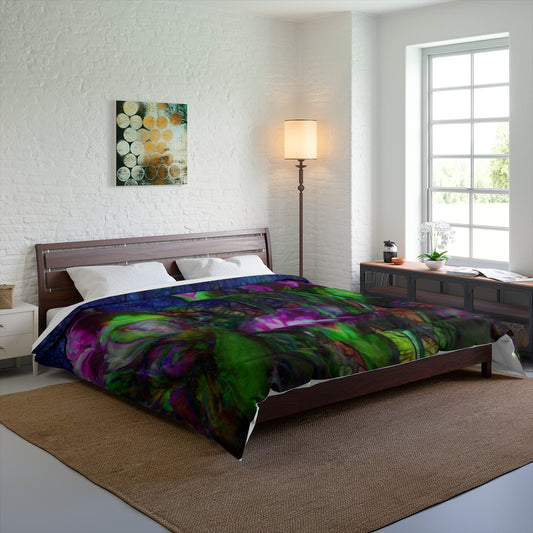 Abstract Pink Carnations Comforter