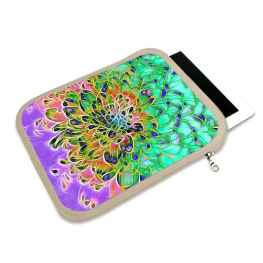 Abstract Peacock Chrysanthemum iPad Case