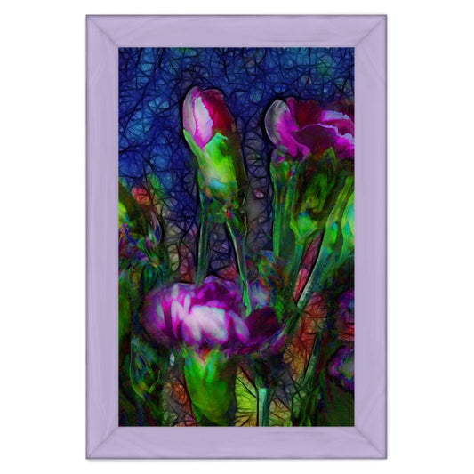 Abstract Pink Carnations Quilt