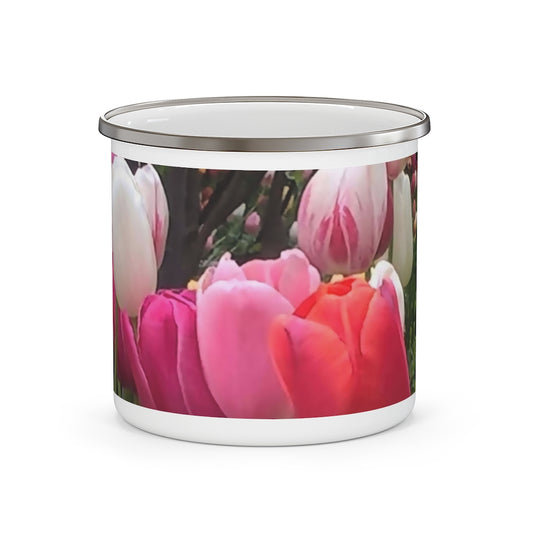 Home Chicago Tulips Enamel Camping Mug