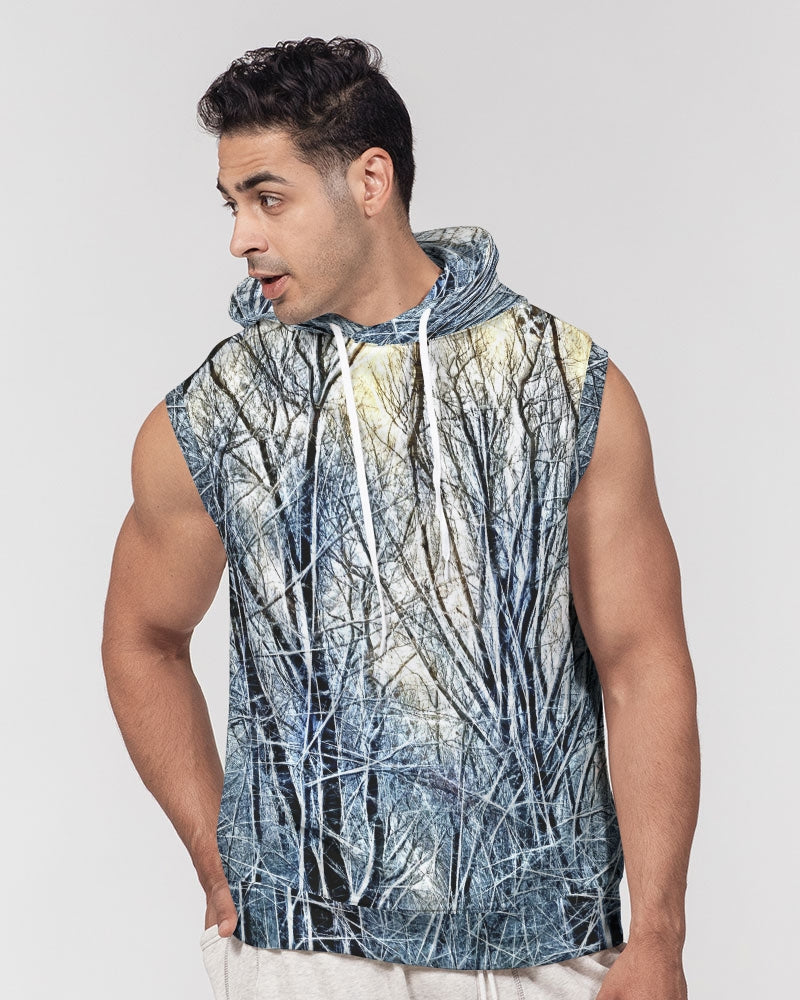 4 Oclock Winter Landscape Men's Premium Heavyweight Sleeveless Hoodie