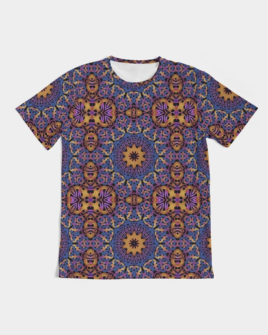 Blue Gold Celtic Kaleidoscope Men's Tee