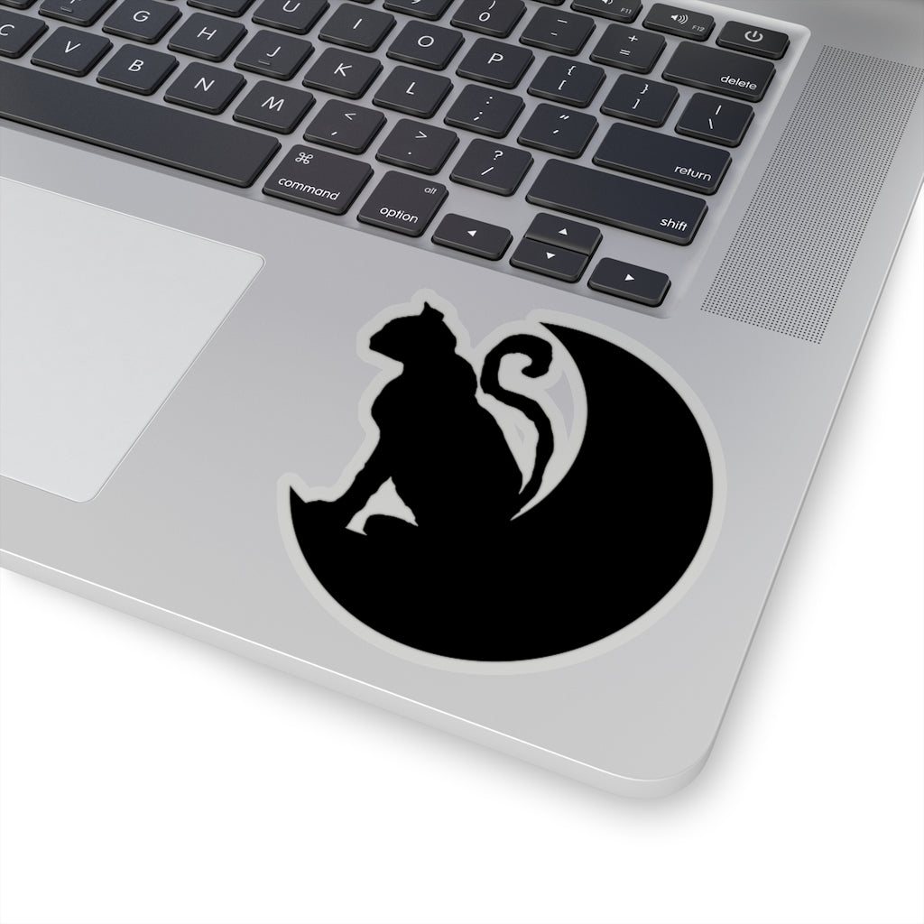 Cat on the Moon Kiss-Cut Stickers