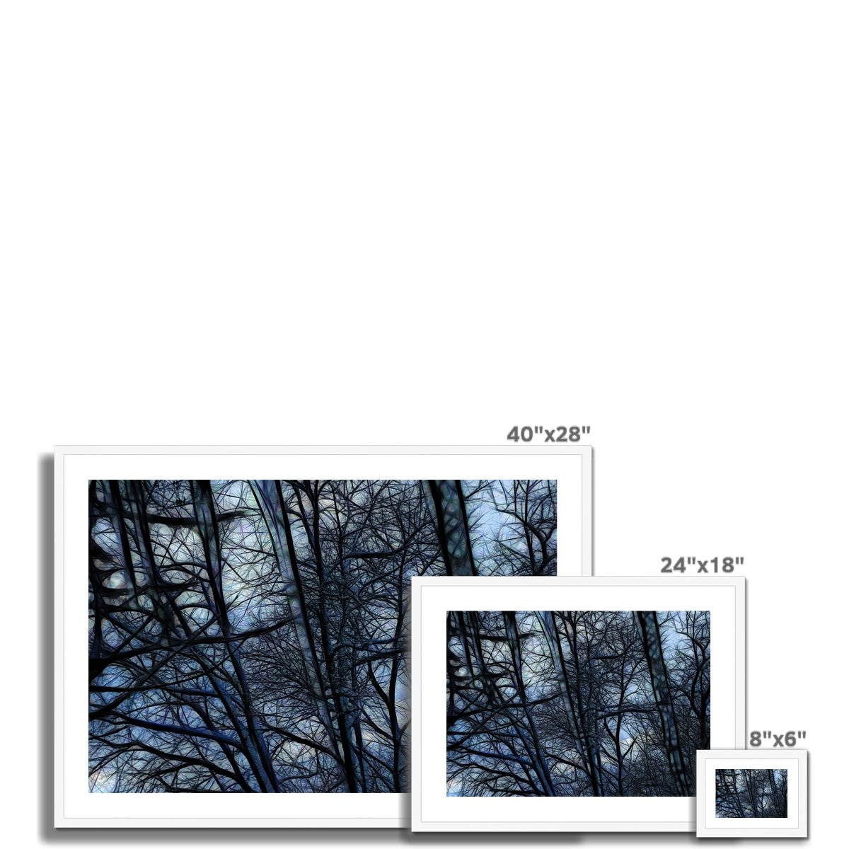 Twilight Icicles Framed & Mounted Print