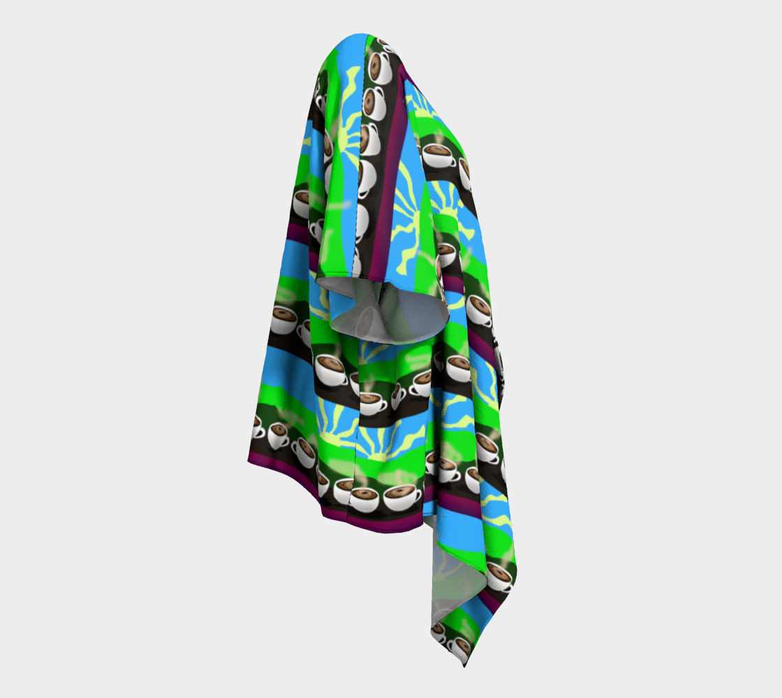 Coffee Morning Draped Kimono