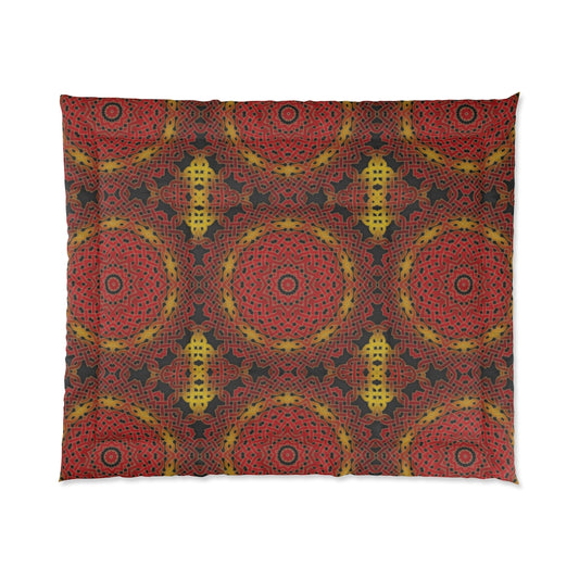 Celtic Orange Spirals Comforter