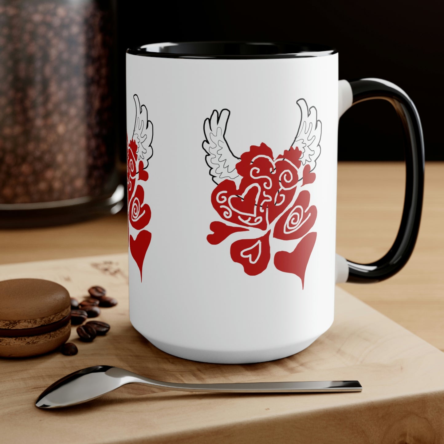 Hearts and Wings Accent Mug