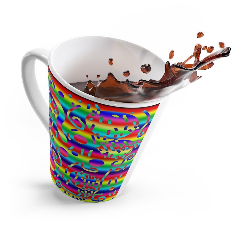 Rainbow Confetti Latte mug