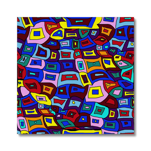 Wavy Square Pattern Canvas