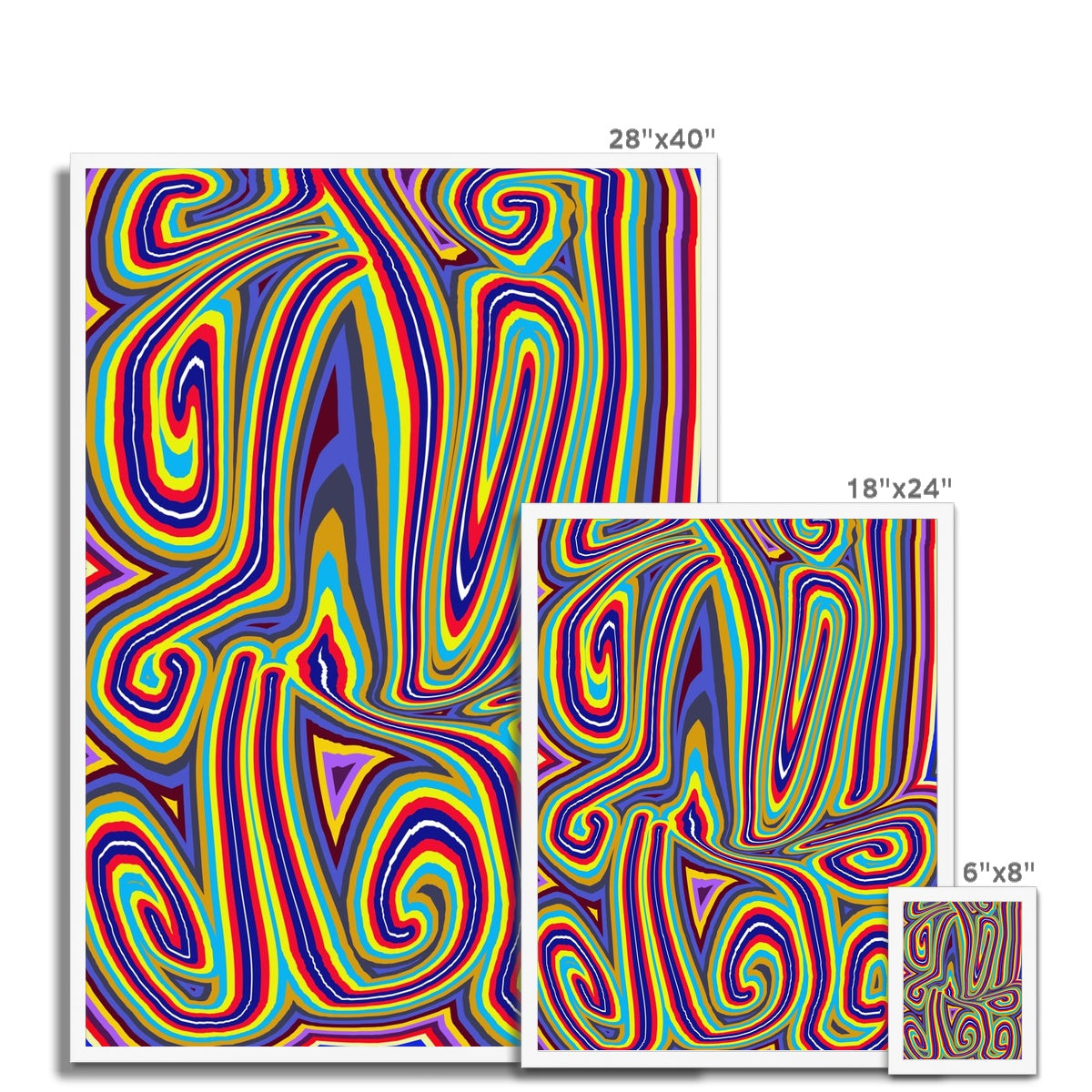 Curly Swirls Framed Print