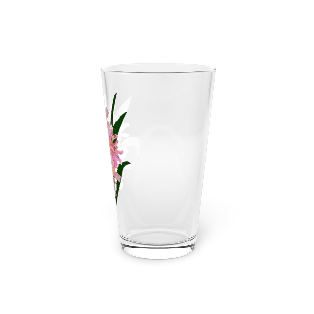 Pink Amaryllis Pint Glass, 16oz