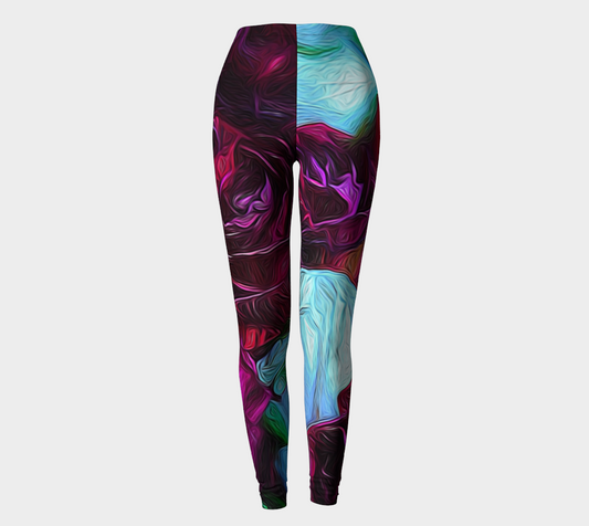 Red and White Roses Leggings